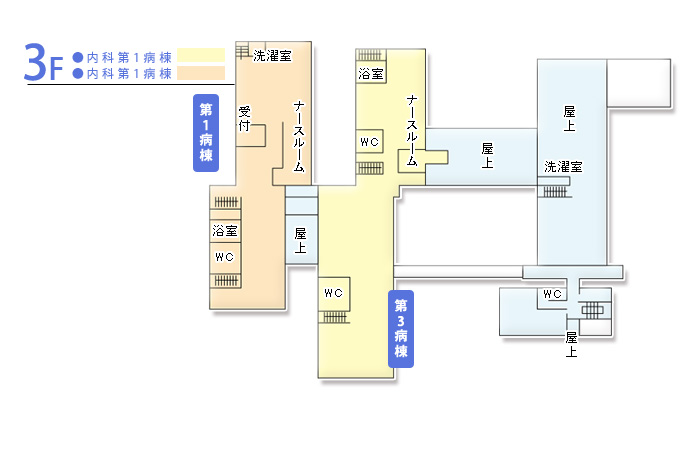 2階入院病棟見取り図